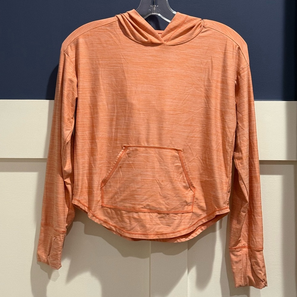 All in Motion Kids Heathered Coral Activewear Hoodie w thumbholes Size L (Girls)